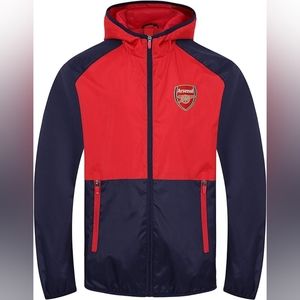 NWT Arsenal Officially Licenced Red and Navy Windbreaker Jacket
